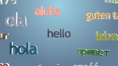 Dynamic 3D Greeting in Diverse Languages Animation