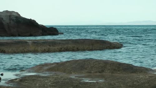 Sea Skyline And Rocks