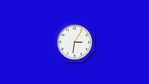 Schöne blaue 3D-Wanduhr