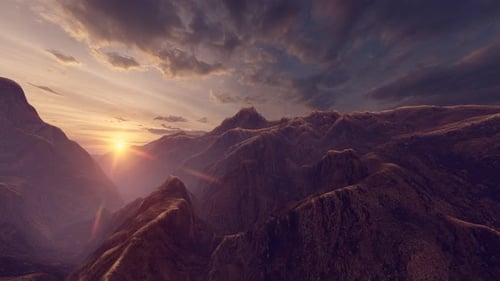Panoramic Mountain Landscape with Epic Sunrise View