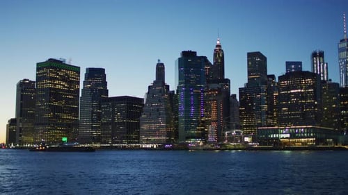 Lower Manhattan at dusk