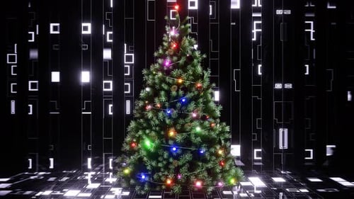 VJ Loop Christmas Tree Rotation