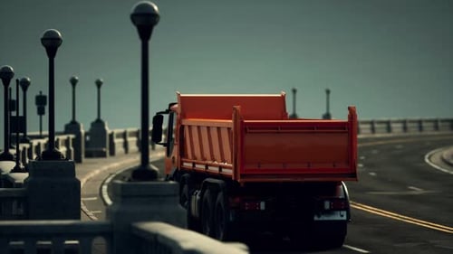 Big Lorry Truck on the Bridge