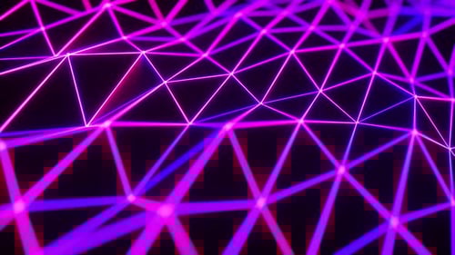 Looping Abstract Neon Plexus Grid Technology Background