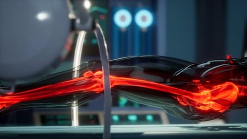 Futuristic 3D X-Ray Scan of Human Anatomy and Skeleton