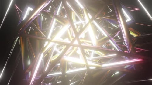 Dreieck psychedelische Kaleidoskop-Muster Animation Geometrischer bunter Hintergrund