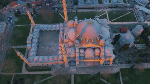 Blue Mosque or Sultanahmet at Sunset Time in Istanbul Turkey