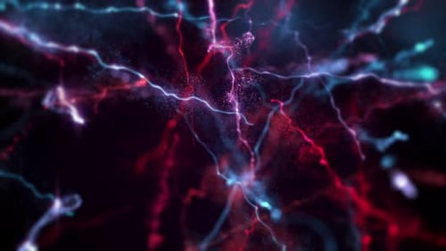 Dynamic Abstract Electric Energy Lines Particle Loop Background