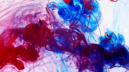 Blue and Red Ink Abstract Motion