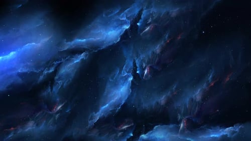 Deep Blue Nebula Starfield Loop Background Animation