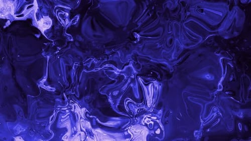 Abstract Blue Liquid Flowing Motion Background