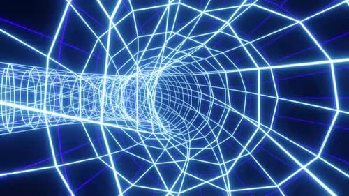 Blue Net Matrix Vj Loop Background 4K