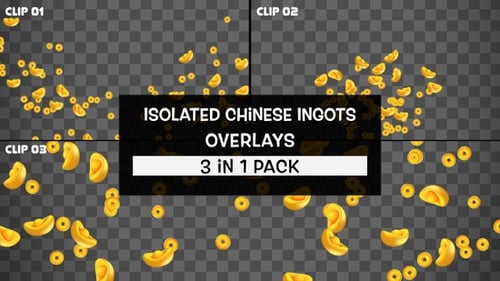 Isoliertes chinesisches Ingots-Overlay-Paket