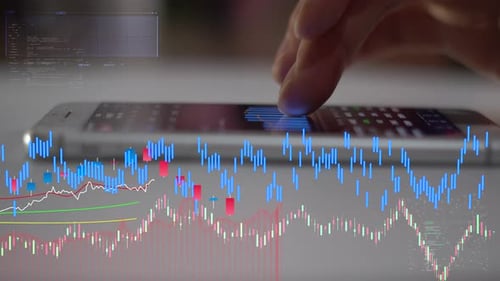Animated Financial Data Charts and Analysis Graphs