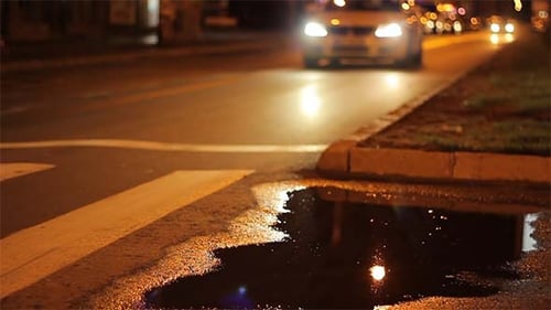 Rainy Night Cars Boulevard