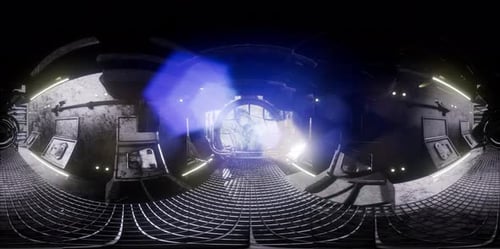 International Space Station Orbiting Earth in Virtual Reality