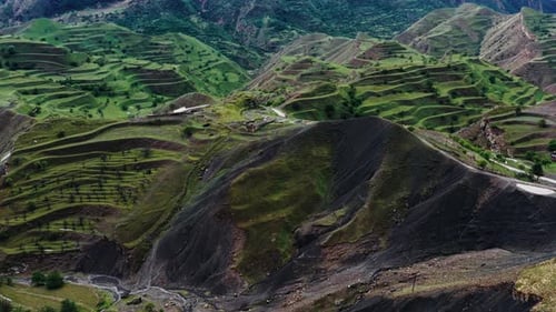 Beautiful Mountain Green Fields Terraces