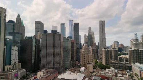 Aerial View Over Lower Manhattan