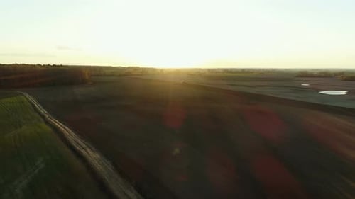 Aerial Field Sonnenuntergang