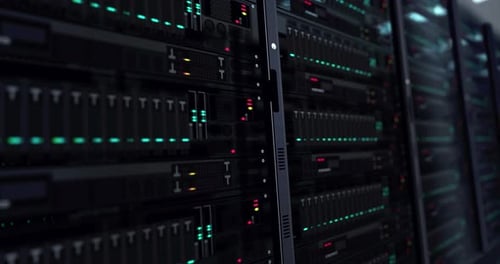 Modern datacenter servers and computer center
