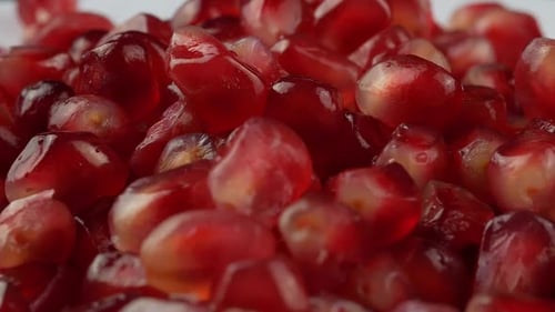 Pomegranate seeds close up
