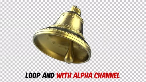 Goldene Metallglocke 4K