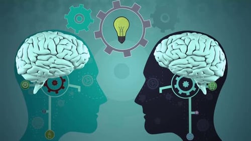 Die Animation des Mechanismus des Gehirns