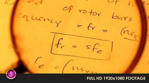 Mathematics Equations Under Magnifying Glass