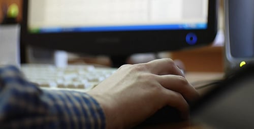 Office Worker Using PC