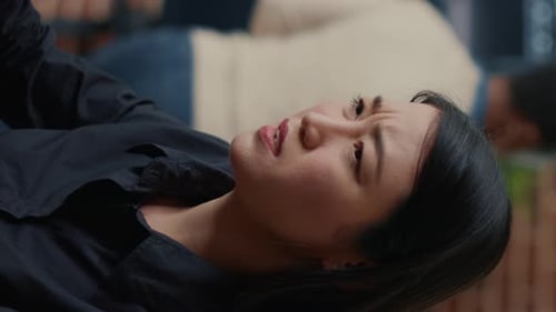 Vertical Video Portrait of Infuriated Software Developer Focused on Writing Code After Encountering