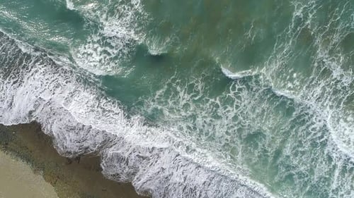 Ocean Waves Rolling From Above