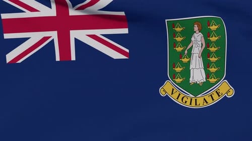 British Virgin Islands Flag Waving Animation