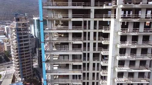 Construcción de edificios en la ciudad