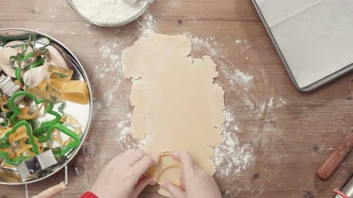 Step by step. Holiday season baking. Baking sugar cookies for Christmas.
