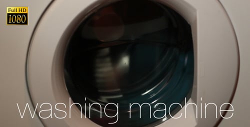 Washing Machine Drum Spinning With Dark Laundry