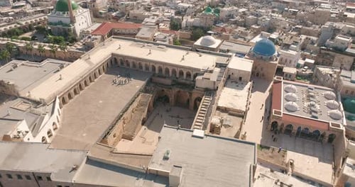 Aerial view of view Old City of Acre, Acre, Israel.