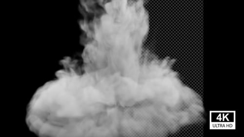 Soft White Smoke Falling 4K