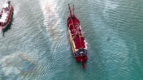 Pirate Harbor aerial view Turkey Alanya 4 K