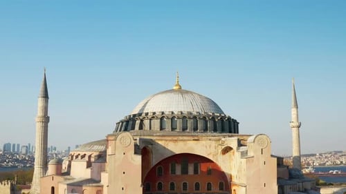 Istanbul City Bosporus Und Hagia Sophia Luftaufnahme 3