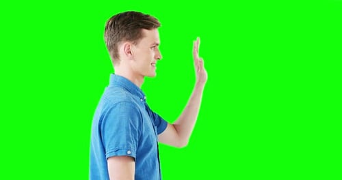 Man using digital screen