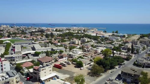 Aerial view of Limassol city in Cyprus