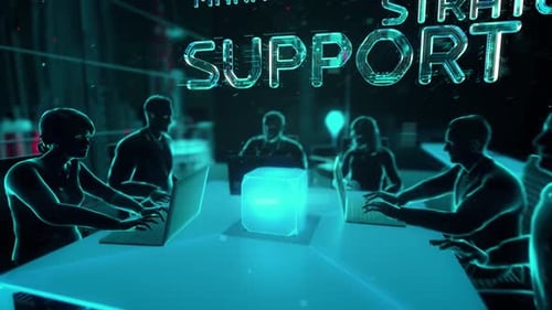 Customer with Digital Technology Hitech Concept