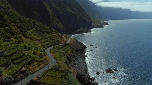 Mountainous Coastal Road of Madeira
