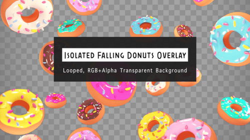 Colorful 3D Donut Falling Animation