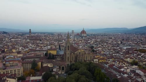 Florence Cityscape Aerial View