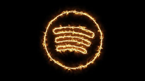Fiery Burning Outline Logo Reveal Animation Element
