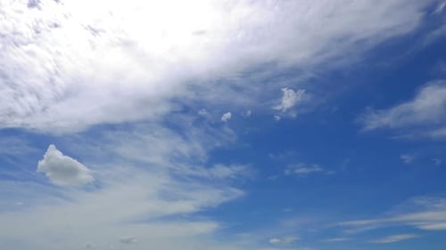Time lapse of white cloud moving pass around sky background