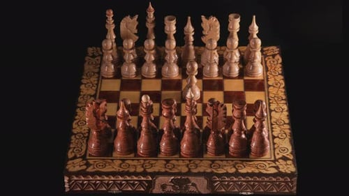 Chess Pieces Placed on Chessboard Game