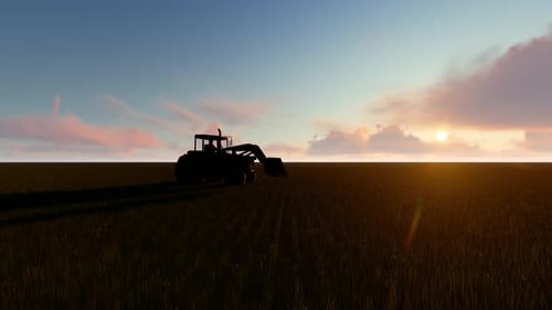 Empty Field Tractor