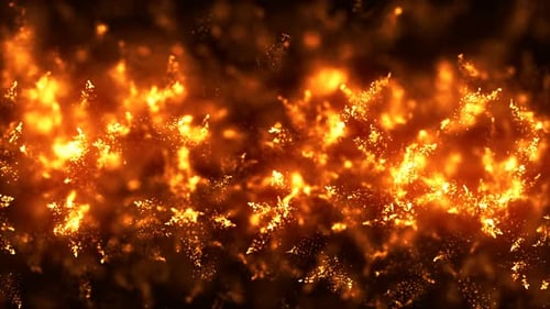 Golden Fluid Particles Abstract Flowing Background Loop